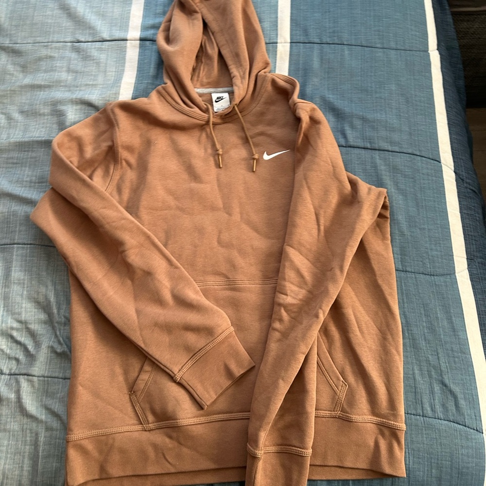 Nike Khaki Logo Hoodie, Men’s Large